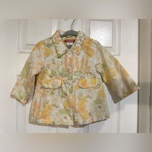 LIKE NEW Girls Gymboree Spring Yellow Jacket Size 18-24 mo